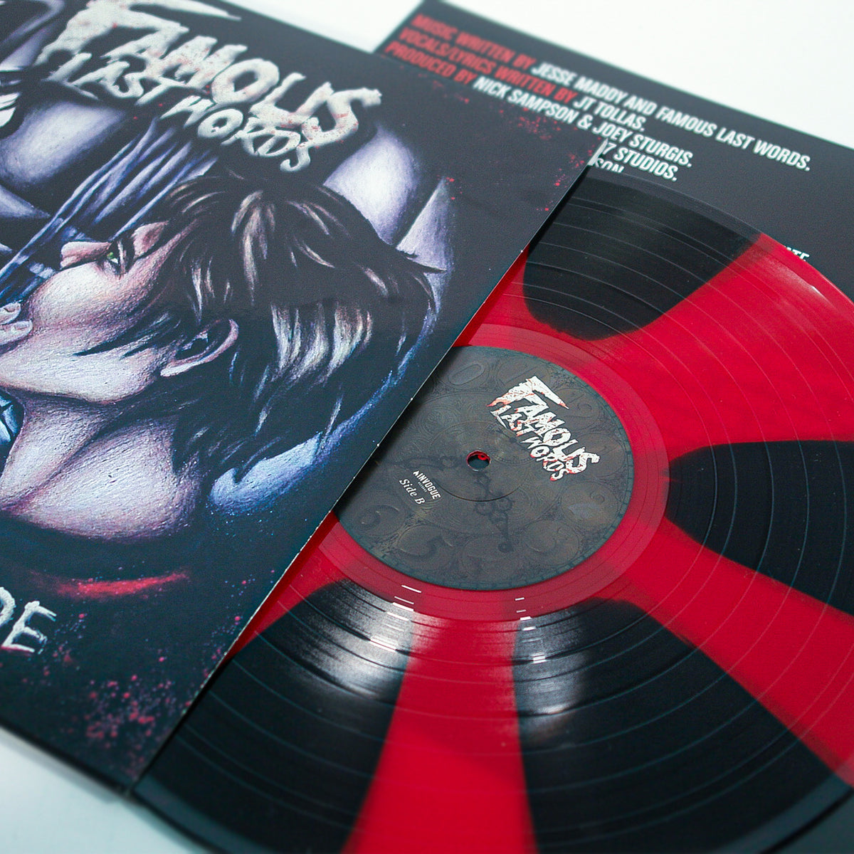 Famous Last Words 'Two-Faced Charade' Blood Red & Black Pinwheel